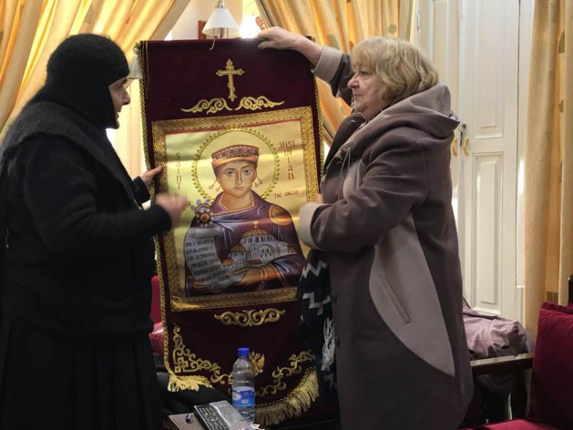 Хоругвь святого Юстиниана, основателя монастыря